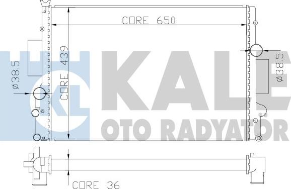 KALE OTO RADYATÖR 341985 - Радиатор, охлаждане на двигателя vvparts.bg