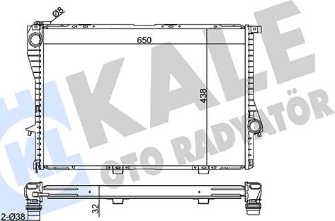 KALE OTO RADYATÖR 348600 - Радиатор, охлаждане на двигателя vvparts.bg