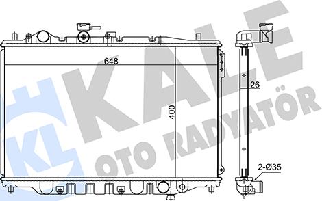 KALE OTO RADYATÖR 348630 - Радиатор, охлаждане на двигателя vvparts.bg