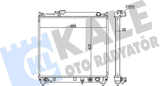 KALE OTO RADYATÖR 348095 - Радиатор, охлаждане на двигателя vvparts.bg