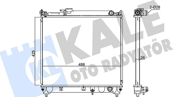 KALE OTO RADYATÖR 348085 - Радиатор, охлаждане на двигателя vvparts.bg