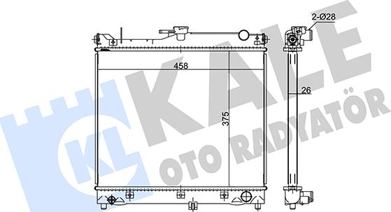 KALE OTO RADYATÖR 348070 - Радиатор, охлаждане на двигателя vvparts.bg