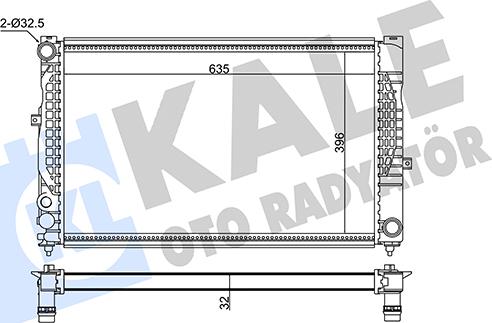 KALE OTO RADYATÖR 348305 - Радиатор, охлаждане на двигателя vvparts.bg