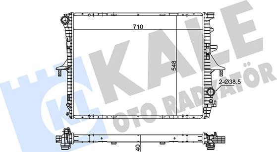 KALE OTO RADYATÖR 348320 - Радиатор, охлаждане на двигателя vvparts.bg