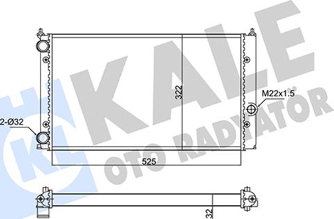 KALE OTO RADYATÖR 348245 - Радиатор, охлаждане на двигателя vvparts.bg