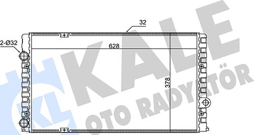 KALE OTO RADYATÖR 348250 - Радиатор, охлаждане на двигателя vvparts.bg