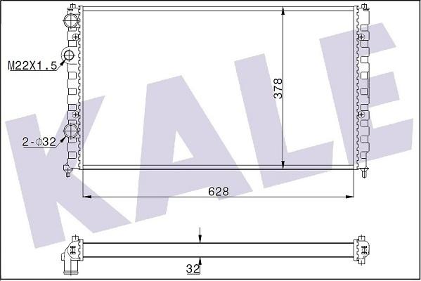 KALE OTO RADYATÖR 348260 - Радиатор, охлаждане на двигателя vvparts.bg