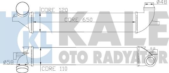 KALE OTO RADYATÖR 348200 - Интеркулер (охладител за въздуха на турбината) vvparts.bg