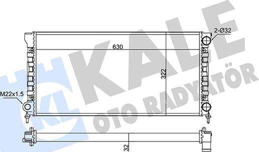 KALE OTO RADYATÖR 348285 - Радиатор, охлаждане на двигателя vvparts.bg