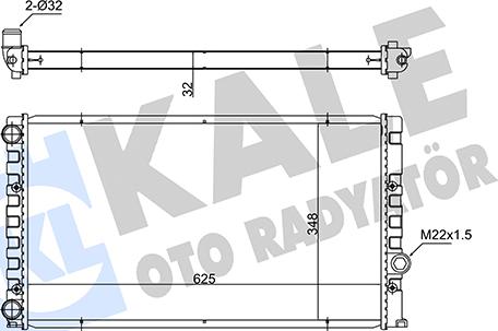 KALE OTO RADYATÖR 348235 - Радиатор, охлаждане на двигателя vvparts.bg