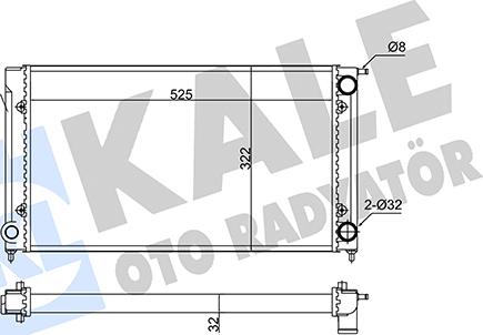 KALE OTO RADYATÖR 348220 - Радиатор, охлаждане на двигателя vvparts.bg