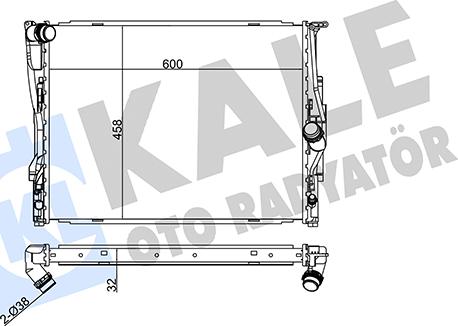 KALE OTO RADYATÖR 348700 - Радиатор, охлаждане на двигателя vvparts.bg