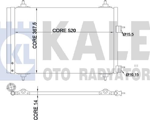 KALE OTO RADYATÖR 343095 - Кондензатор, климатизация vvparts.bg