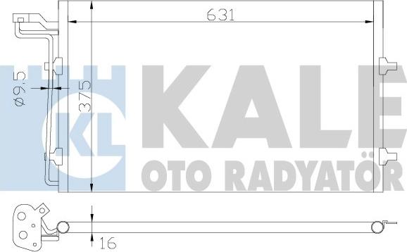 KALE OTO RADYATÖR 343180 - Кондензатор, климатизация vvparts.bg