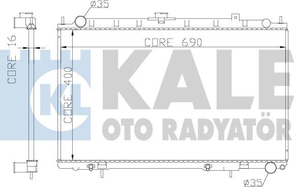 KALE OTO RADYATÖR 342045 - Радиатор, охлаждане на двигателя vvparts.bg