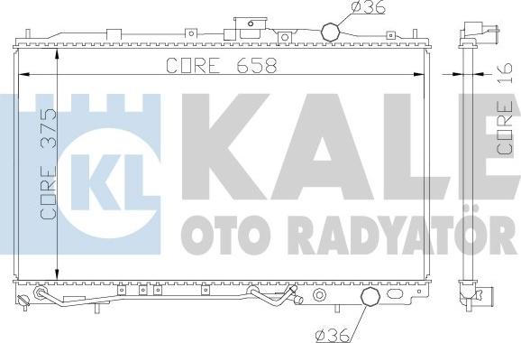 KALE OTO RADYATÖR 342040 - Радиатор, охлаждане на двигателя vvparts.bg