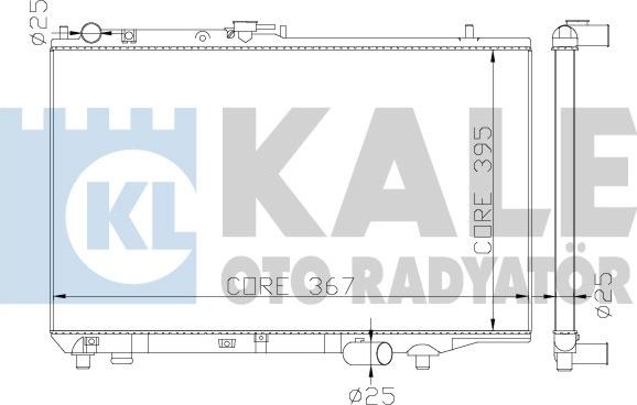 KALE OTO RADYATÖR 342010 - Радиатор, охлаждане на двигателя vvparts.bg