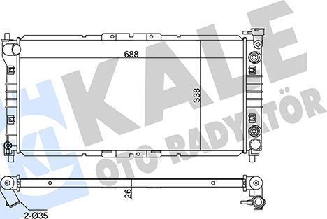 KALE OTO RADYATÖR 342025 - Радиатор, охлаждане на двигателя vvparts.bg