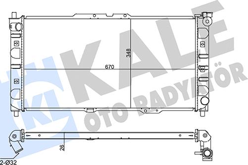 KALE OTO RADYATÖR 342020 - Радиатор, охлаждане на двигателя vvparts.bg