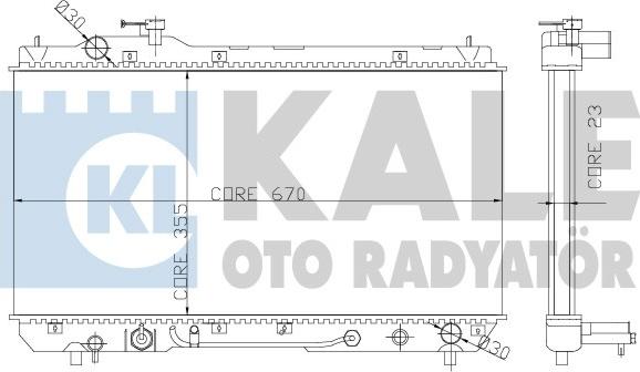 KALE OTO RADYATÖR 342185 - Радиатор, охлаждане на двигателя vvparts.bg