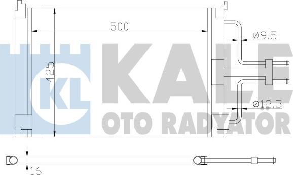 KALE OTO RADYATÖR 342845 - Кондензатор, климатизация vvparts.bg