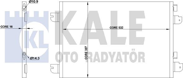 KALE OTO RADYATÖR 342830 - Кондензатор, климатизация vvparts.bg