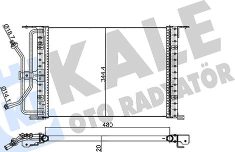 KALE OTO RADYATÖR 342875 - Кондензатор, климатизация vvparts.bg