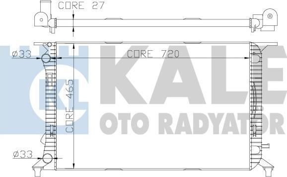 KALE OTO RADYATÖR 342340 - Радиатор, охлаждане на двигателя vvparts.bg