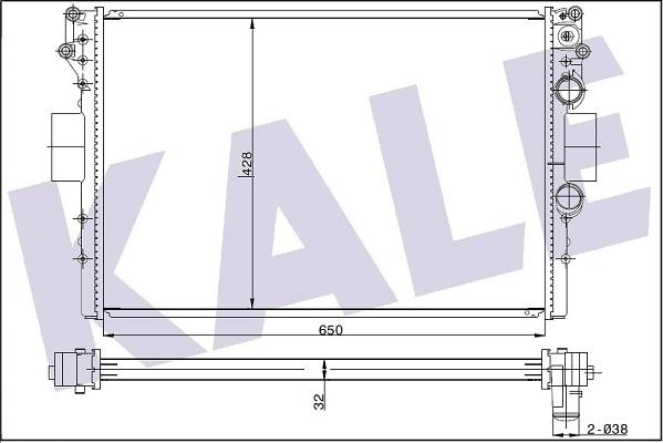 KALE OTO RADYATÖR 342230 - Радиатор, охлаждане на двигателя vvparts.bg