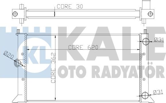 KALE OTO RADYATÖR 342225 - Радиатор, охлаждане на двигателя vvparts.bg