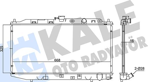 KALE OTO RADYATÖR 347540 - Радиатор, охлаждане на двигателя vvparts.bg