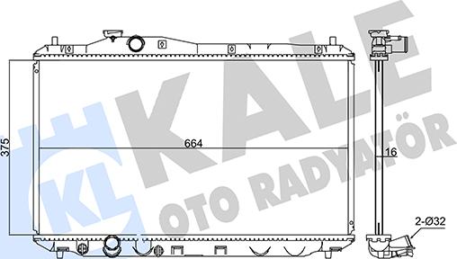 KALE OTO RADYATÖR 347550 - Радиатор, охлаждане на двигателя vvparts.bg