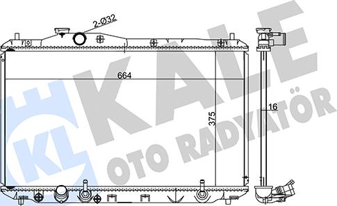 KALE OTO RADYATÖR 347565 - Радиатор, охлаждане на двигателя vvparts.bg