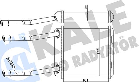 KALE OTO RADYATÖR 347085 - Топлообменник, отопление на вътрешното пространство vvparts.bg