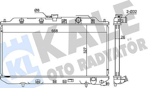 KALE OTO RADYATÖR 347770 - Радиатор, охлаждане на двигателя vvparts.bg