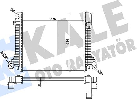 KALE OTO RADYATÖR 359105 - Радиатор, охлаждане на двигателя vvparts.bg