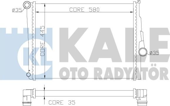 KALE OTO RADYATÖR 354400 - Радиатор, охлаждане на двигателя vvparts.bg