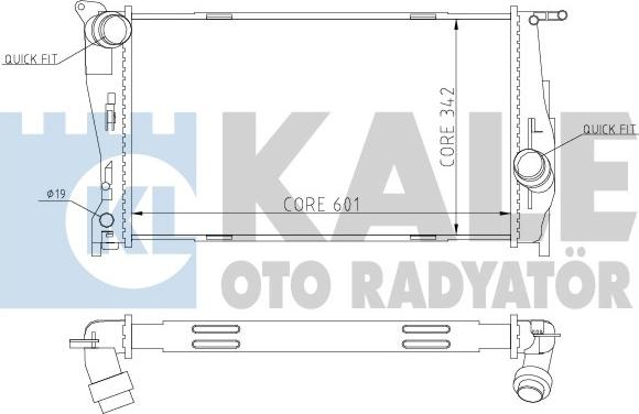 KALE OTO RADYATÖR 354600 - Радиатор, охлаждане на двигателя vvparts.bg