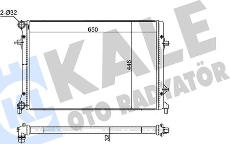 KALE OTO RADYATÖR 354240 - Радиатор, охлаждане на двигателя vvparts.bg