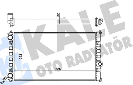 KALE OTO RADYATÖR 355590 - Радиатор, охлаждане на двигателя vvparts.bg