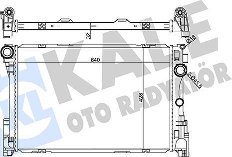 KALE OTO RADYATÖR 355655 - Радиатор, охлаждане на двигателя vvparts.bg