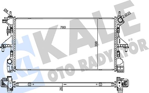 KALE OTO RADYATÖR 355660 - Радиатор, охлаждане на двигателя vvparts.bg