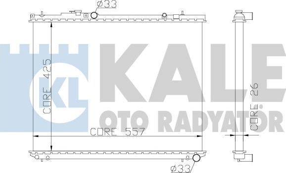 KALE OTO RADYATÖR 355600 - Радиатор, охлаждане на двигателя vvparts.bg