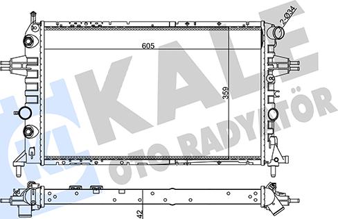 KALE OTO RADYATÖR 355610 - Радиатор, охлаждане на двигателя vvparts.bg