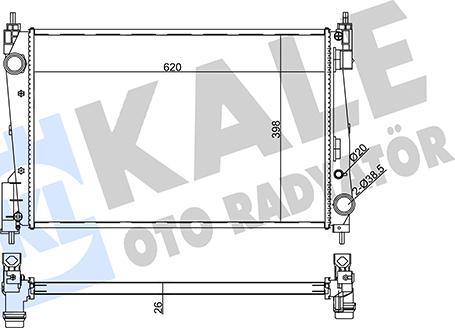 KALE OTO RADYATÖR 355625 - Радиатор, охлаждане на двигателя vvparts.bg