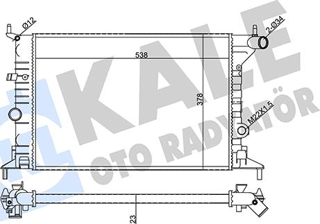 KALE OTO RADYATÖR 355060 - Радиатор, охлаждане на двигателя vvparts.bg