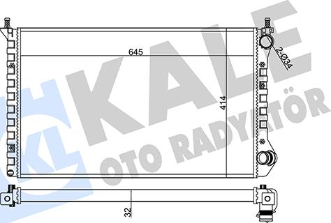 KALE OTO RADYATÖR 355845 - Радиатор, охлаждане на двигателя vvparts.bg