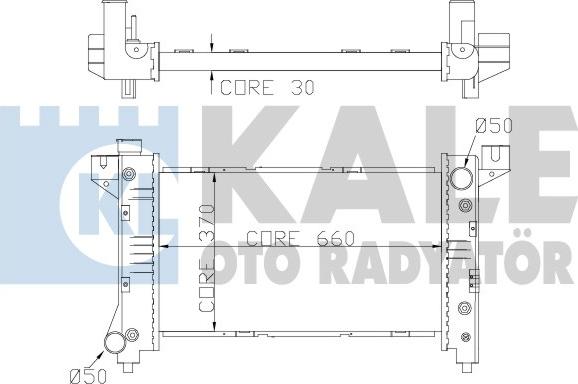 KALE OTO RADYATÖR 355700 - Радиатор, охлаждане на двигателя vvparts.bg