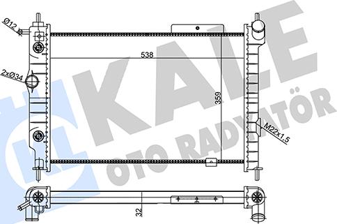 KALE OTO RADYATÖR 356990 - Радиатор, охлаждане на двигателя vvparts.bg