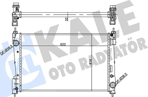 KALE OTO RADYATÖR 356955 - Радиатор, охлаждане на двигателя vvparts.bg